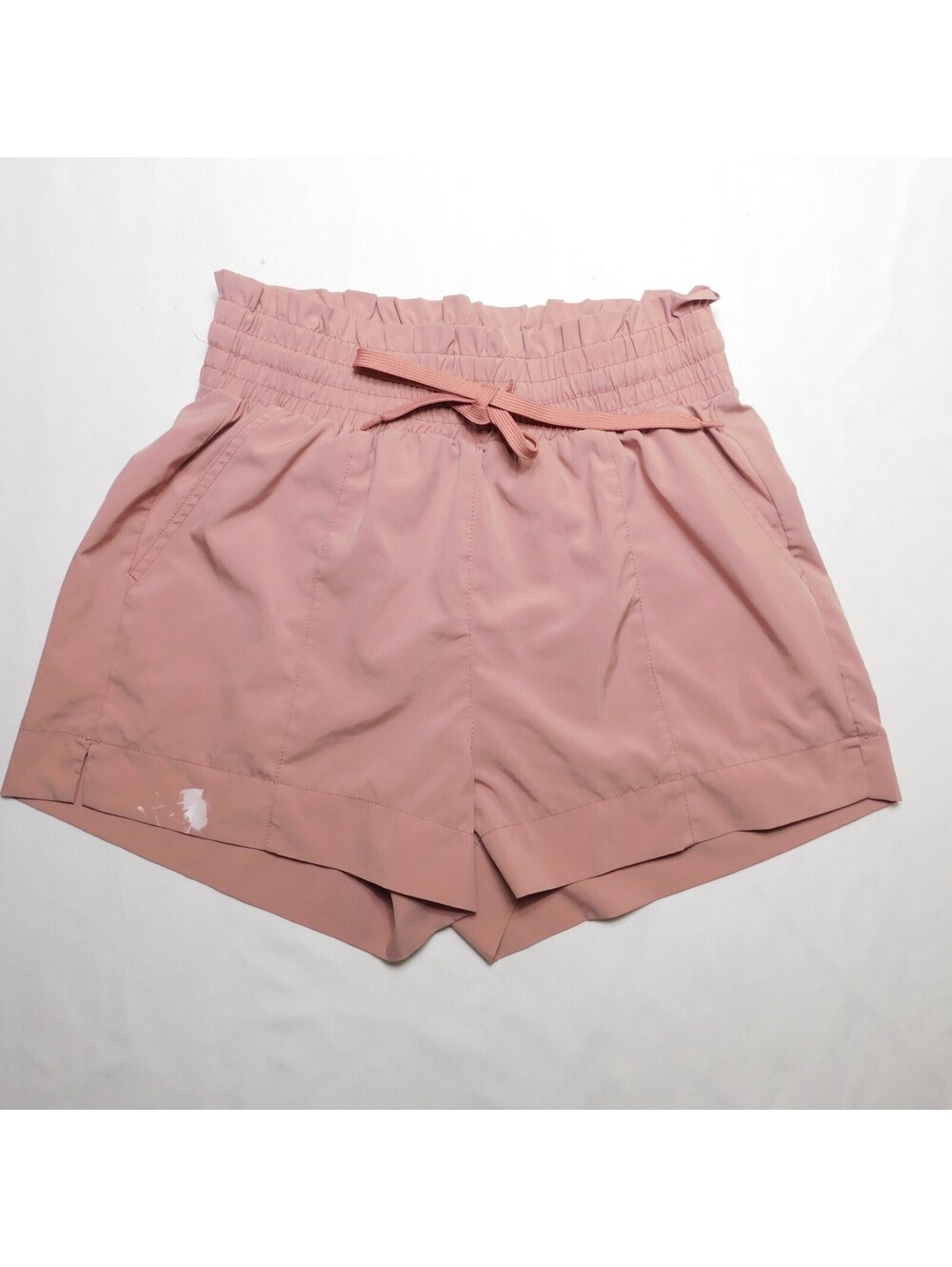 Ci Sono Women's Athletic Shorts Size M Dusty Pink Smocked Paperbag Waist Casual